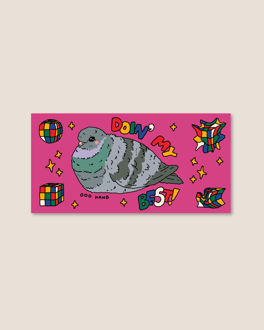 Doin' My Best Pigeon Sticker