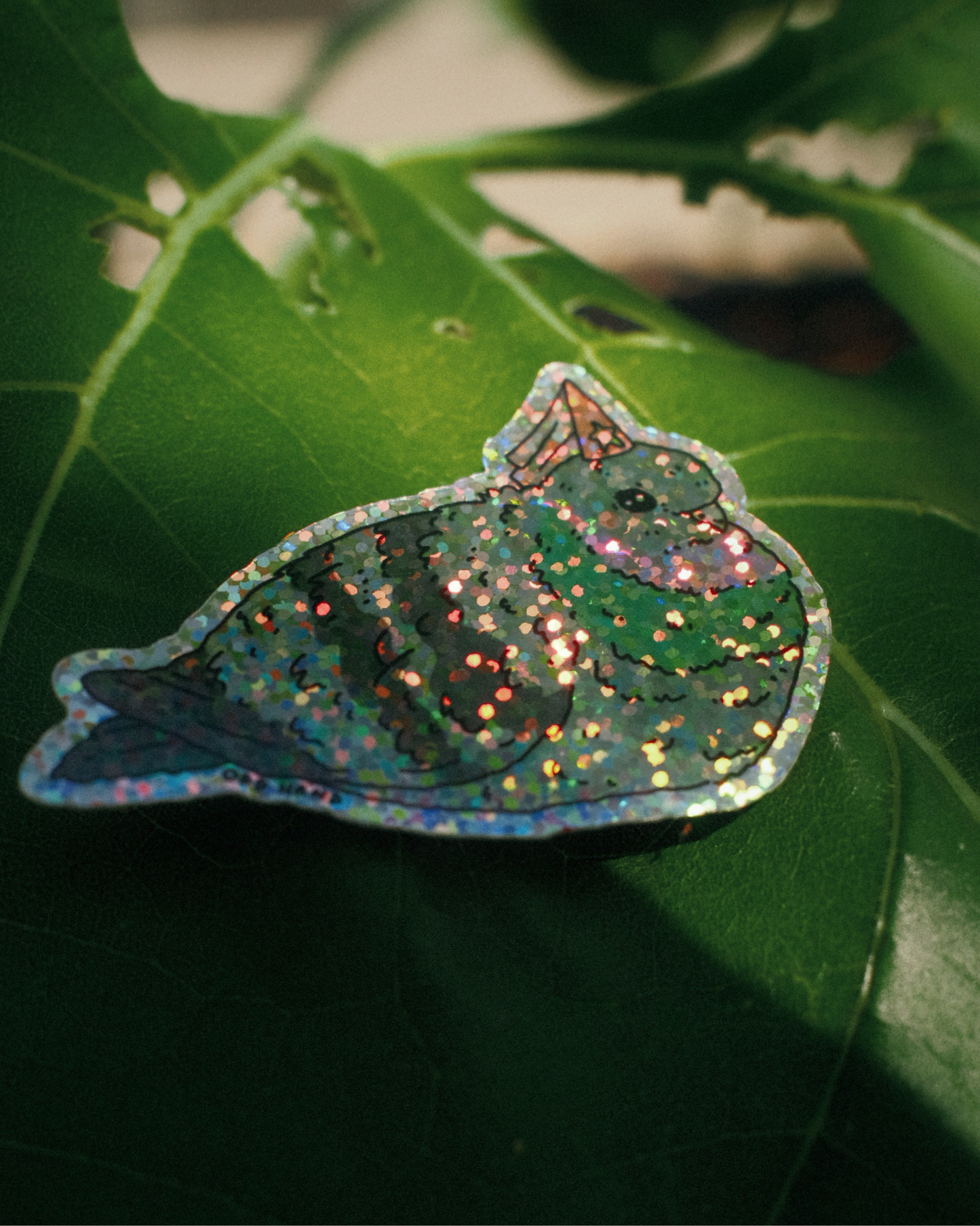 Pigeon Princess Holographic Sticker