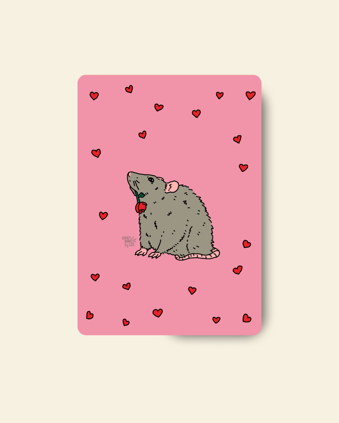 Rat Love Postcard