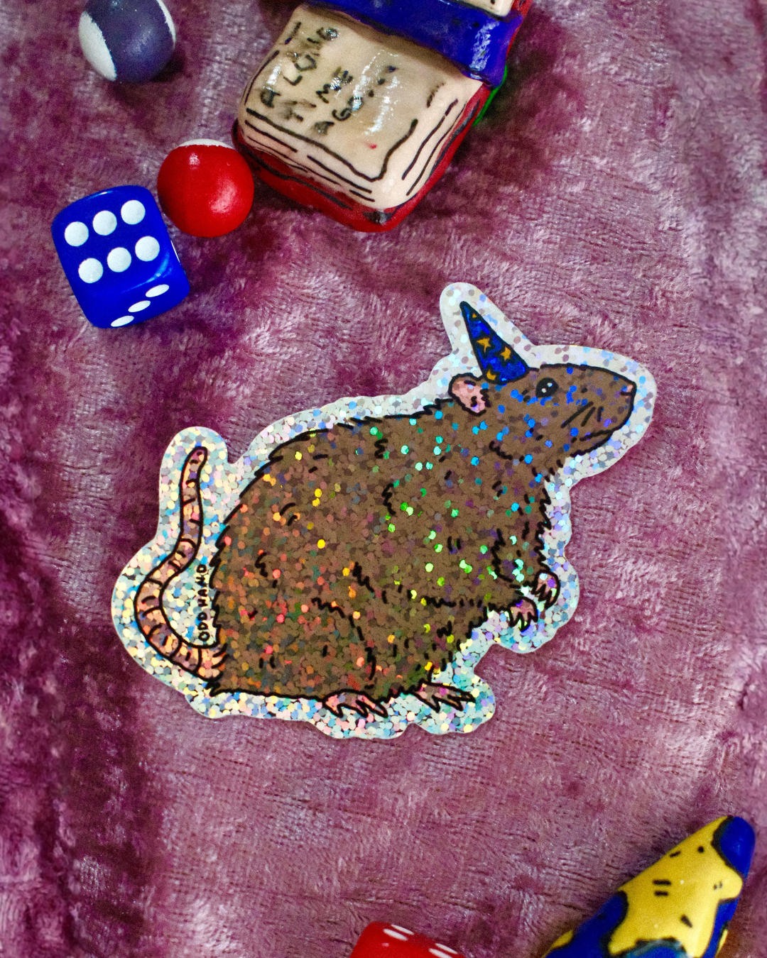 Rat Wizard Holographic Sticker
