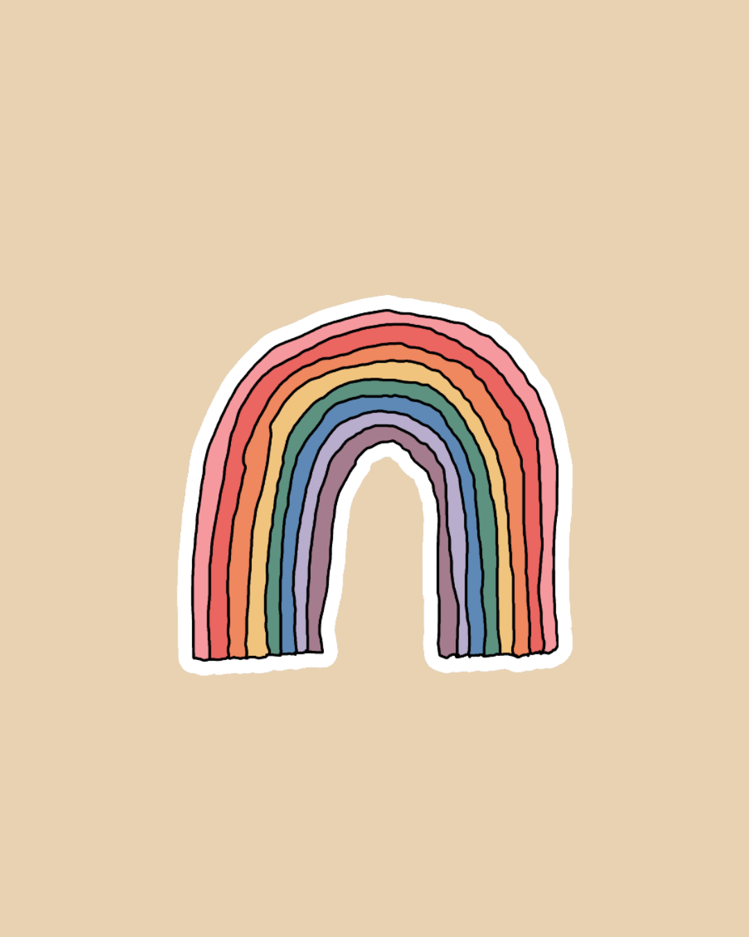 Pastel Rainbow Sticker