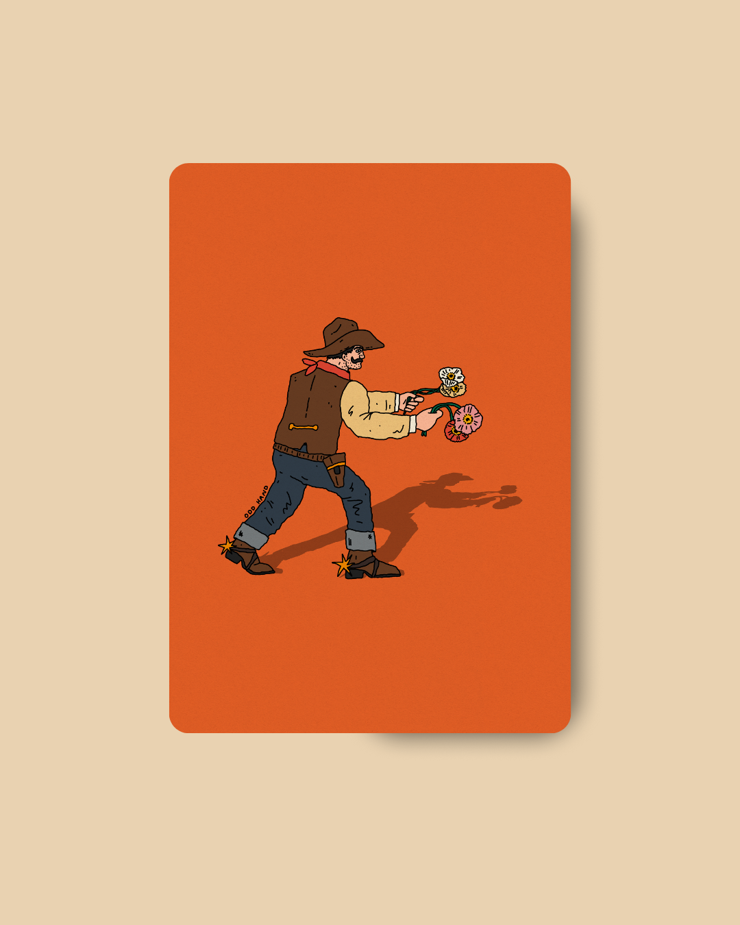 Poppy Cowboy Postcard