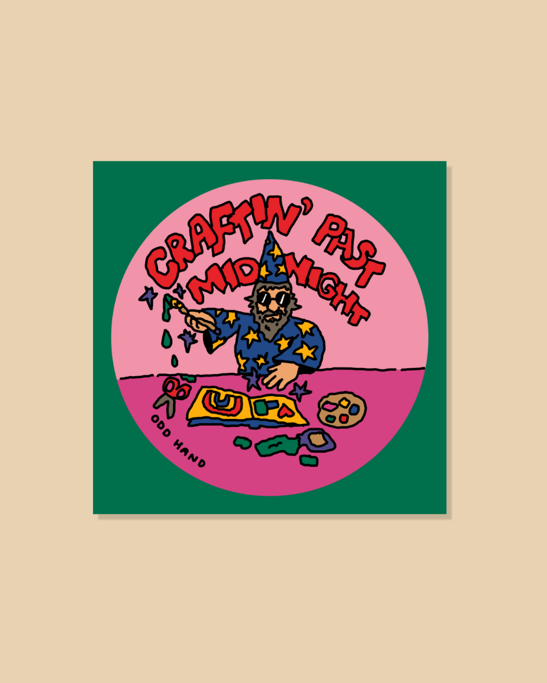 Craftin' Past Midnight Mini Print/Postcard
