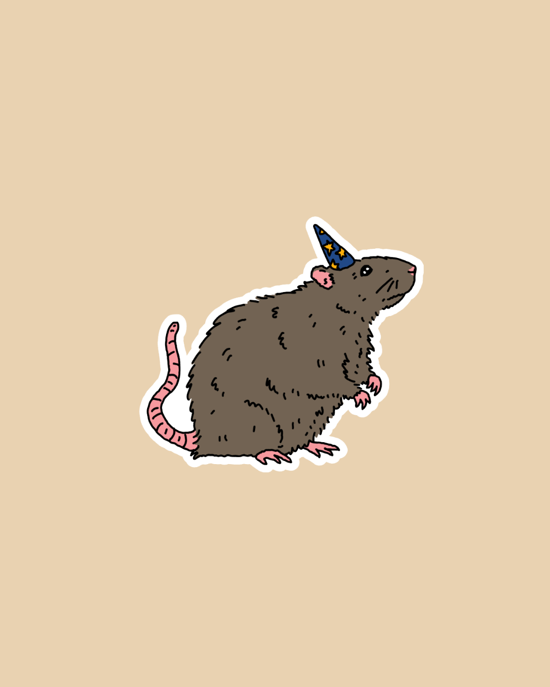 Rat Wizard Sticker