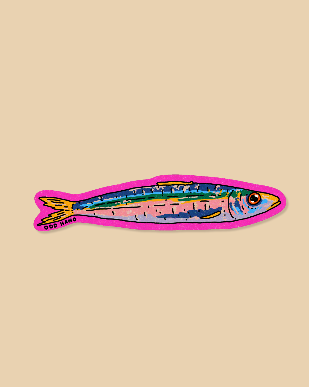 Rainbow Sardine Sticker