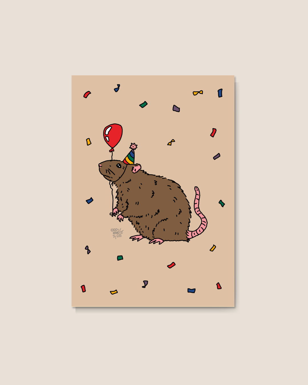 Rat Party Postcard