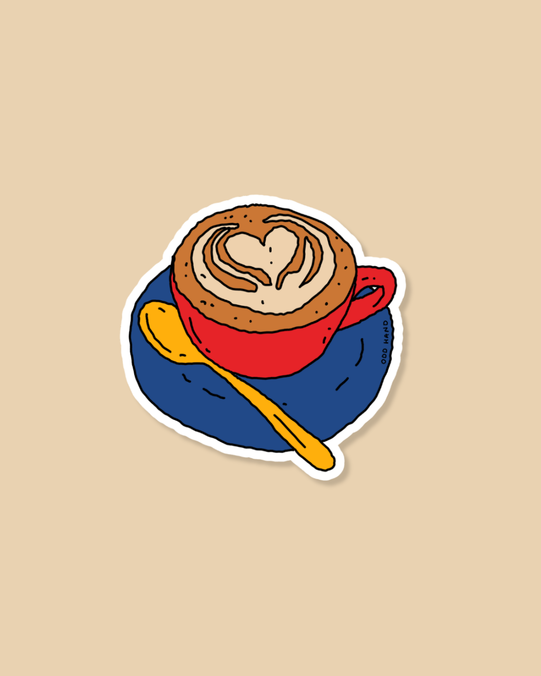 Latte Coffee Sticker