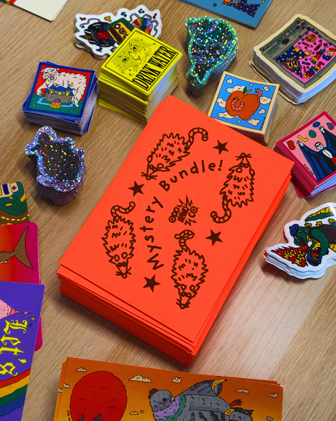 Mystery Bundle! (4 x Sticker & 4 x Postcards)