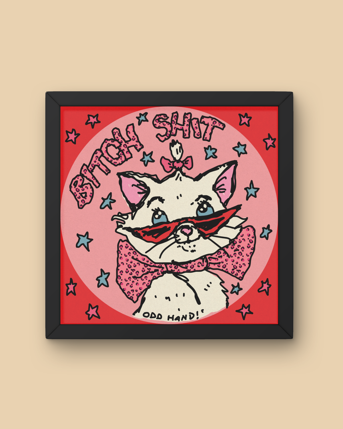Sassy Cat Square Print