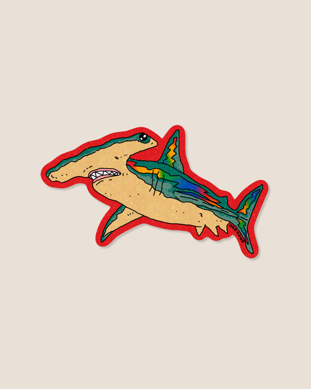 Rainbow Hammerhead Shark Sticker