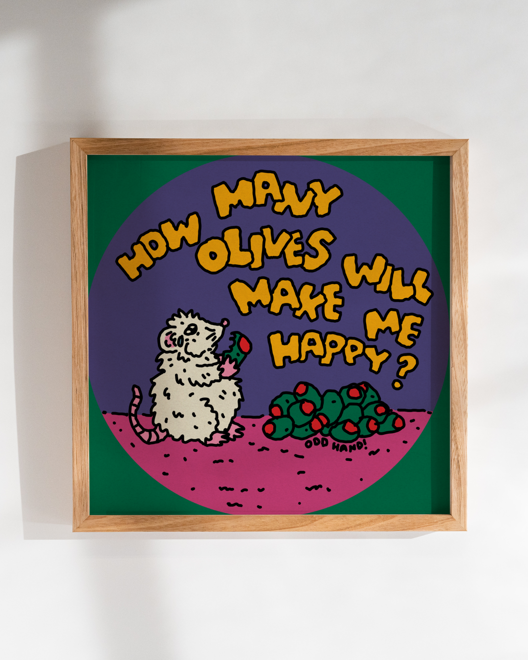 How Many Olives Square Print