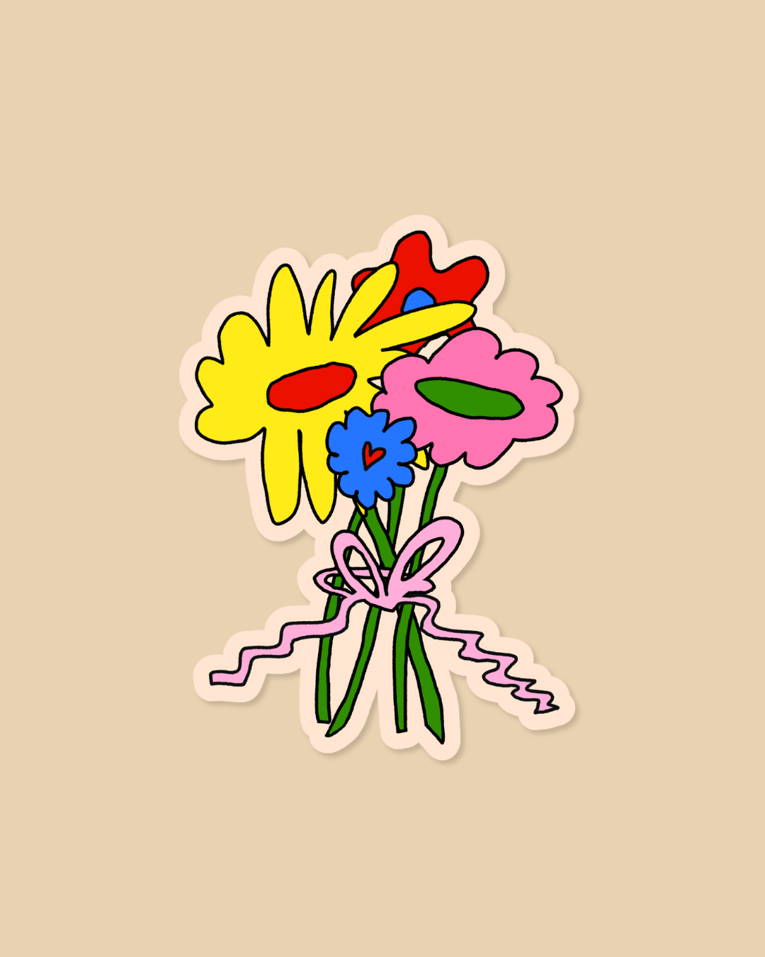 Flower Bunch Sticker (By Rat Baby)