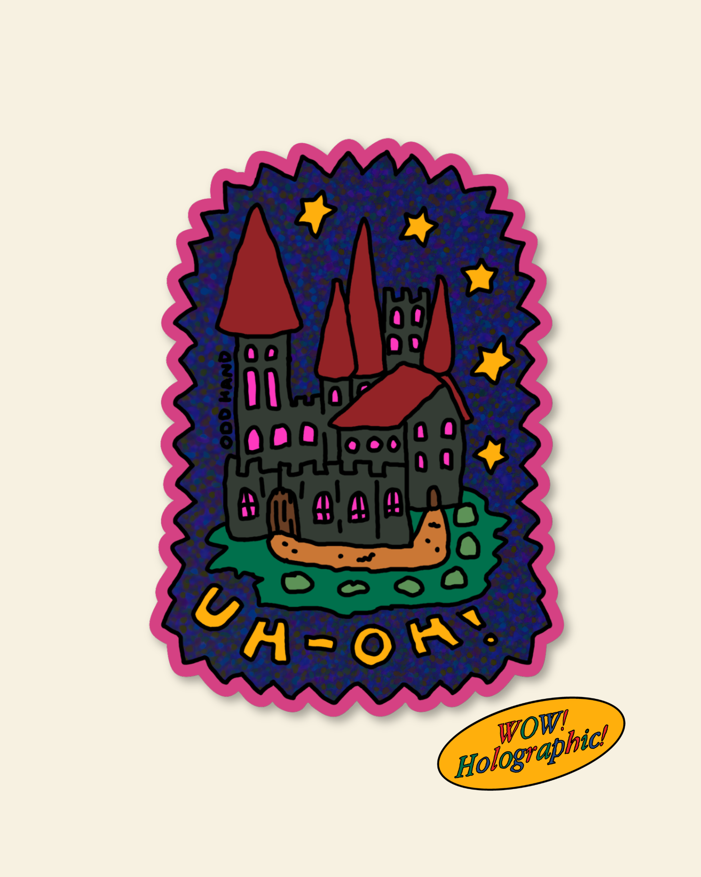 Uh-Oh Holographic Sticker