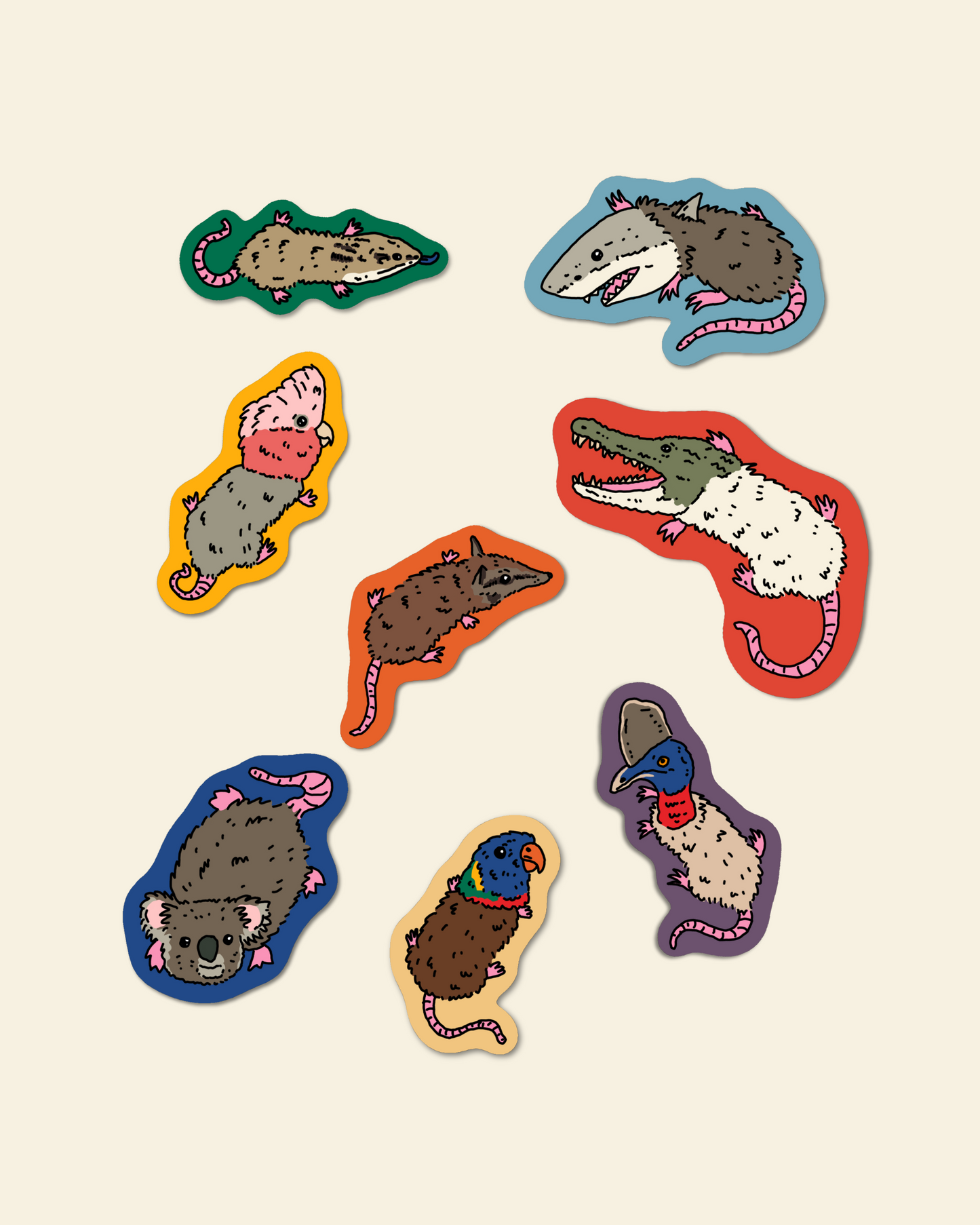Odd Rats Pack (8 Stickers)