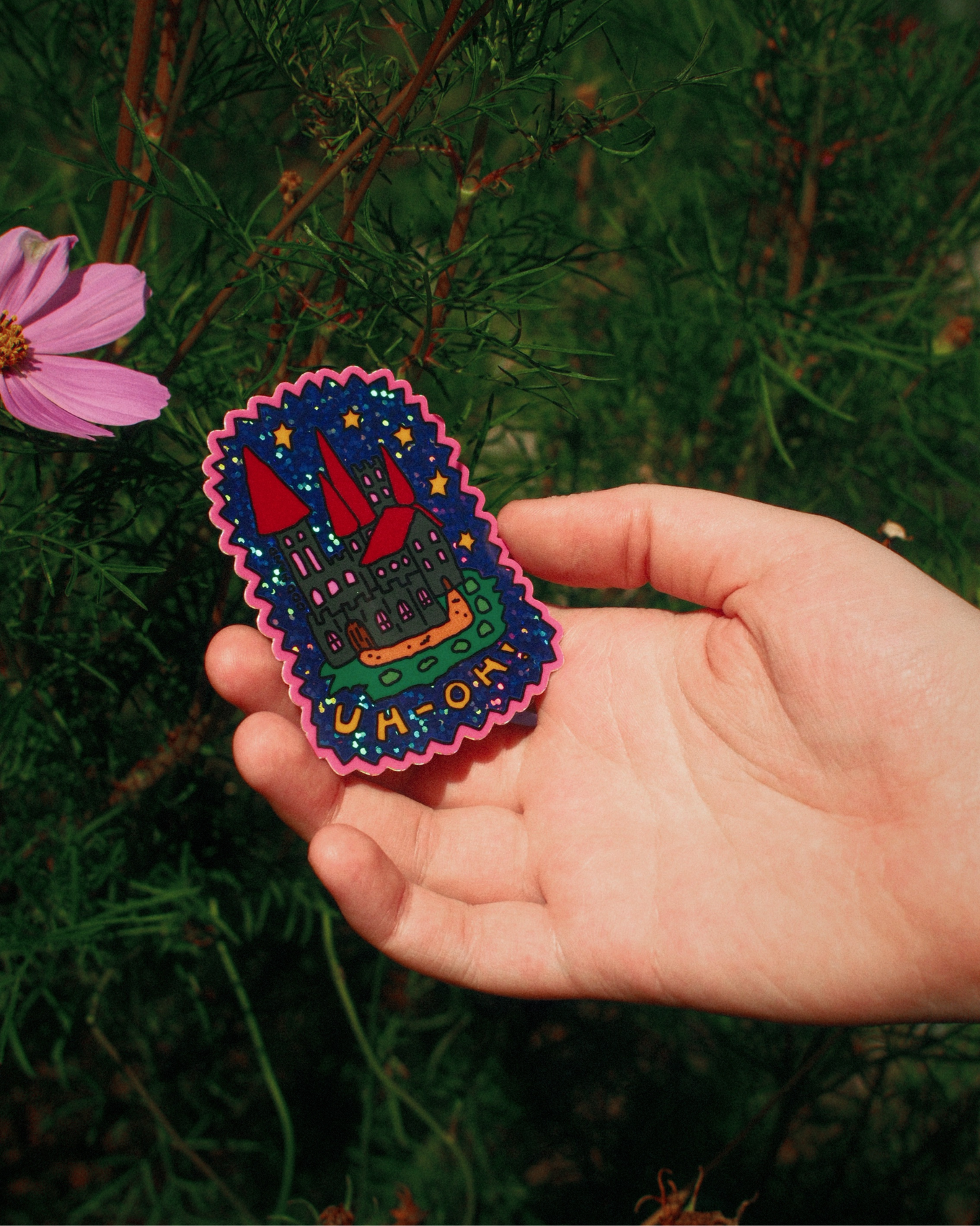 Uh-Oh Holographic Sticker