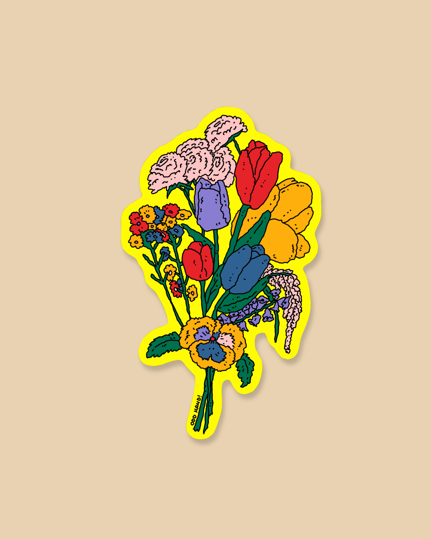 Rainbow Bouquet Sticker