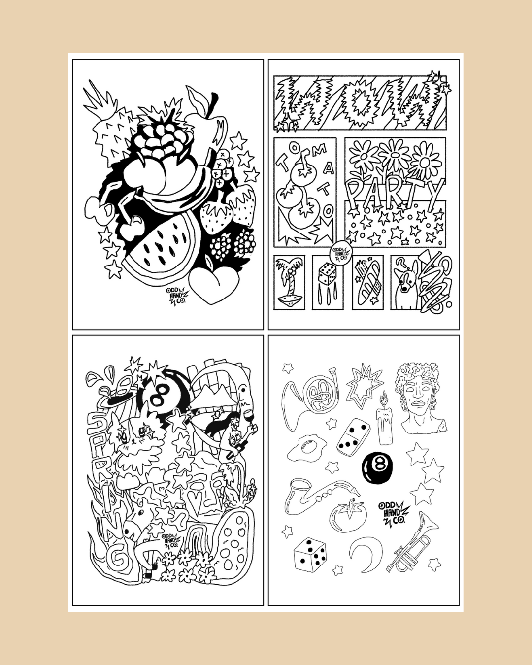 Colouring-In A6 Postcards (4 Pack)