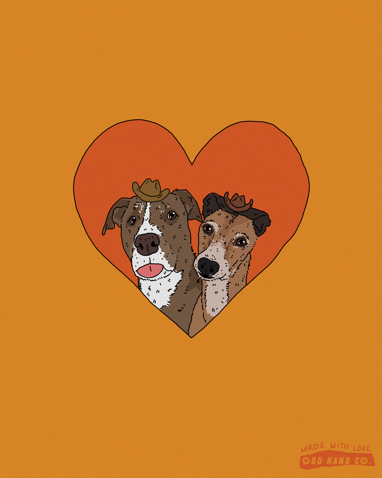 Custom Pet-In-A-Heart Portrait
