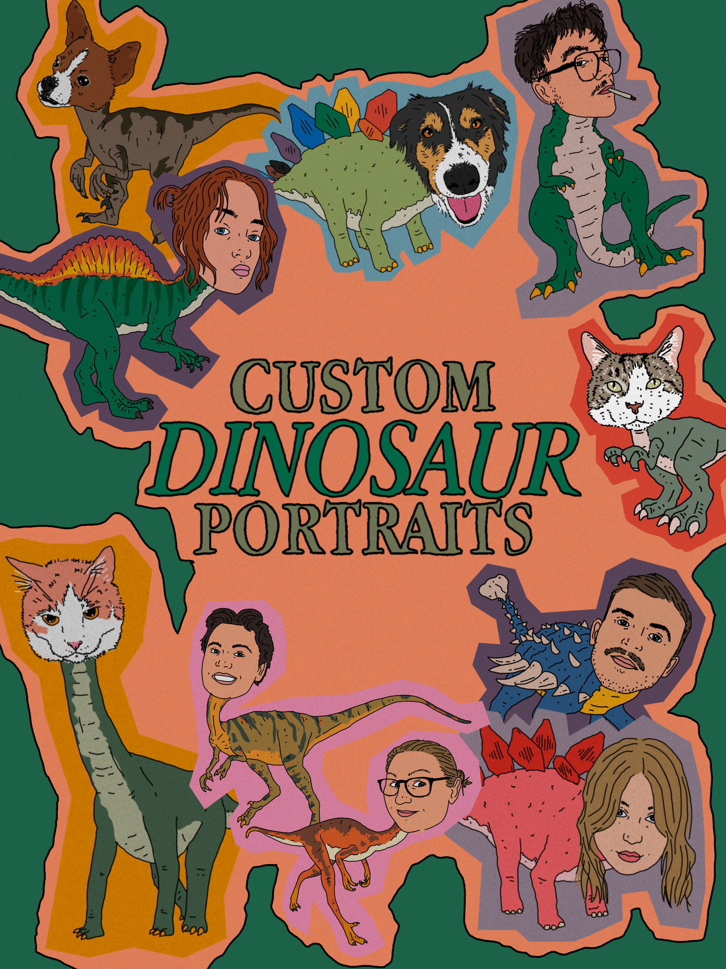 Custom Dinosaur Portrait