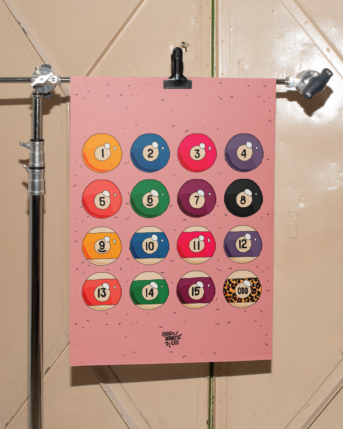 Pink Pool Balls Print