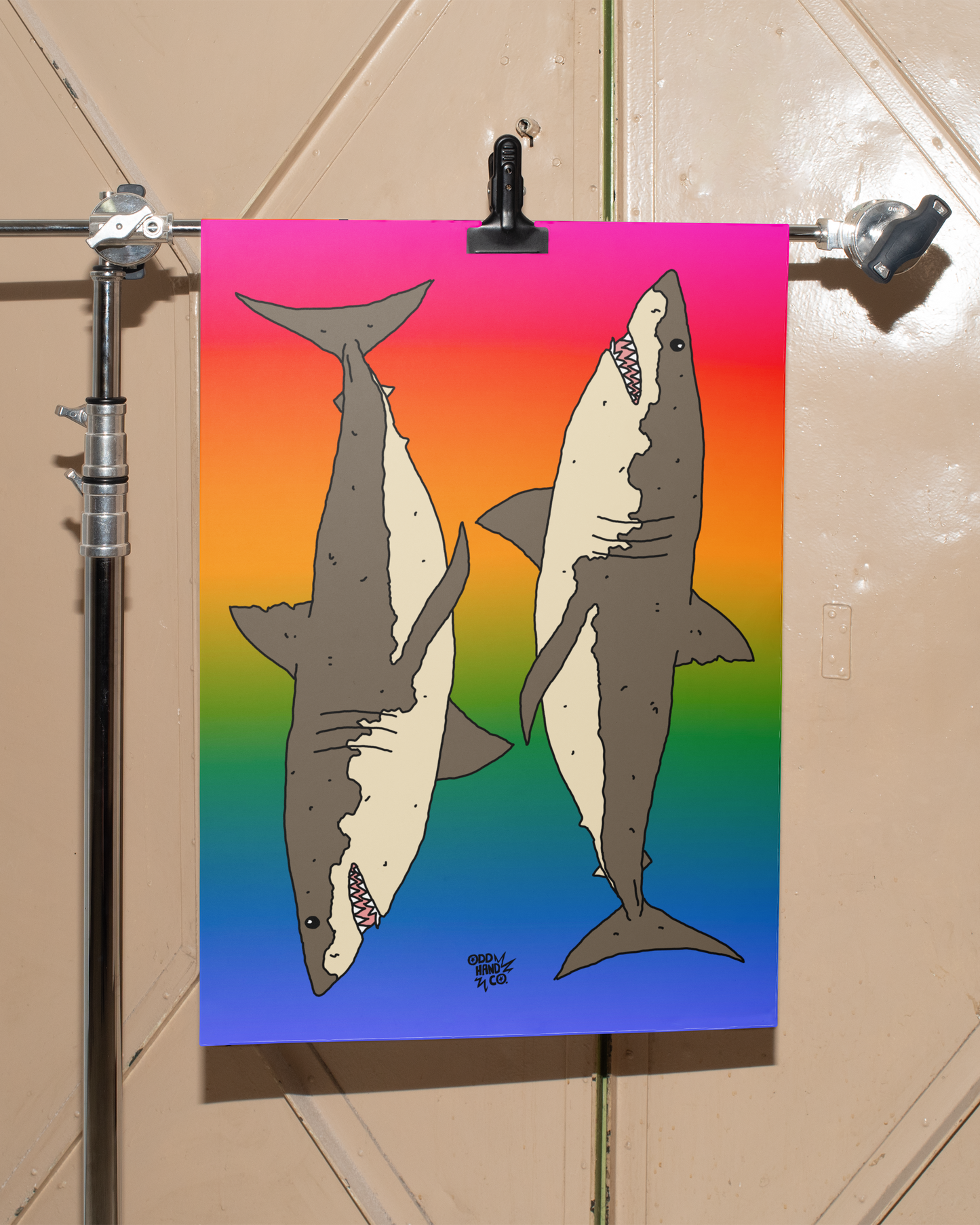 I Love Sharks! Rainbow Print