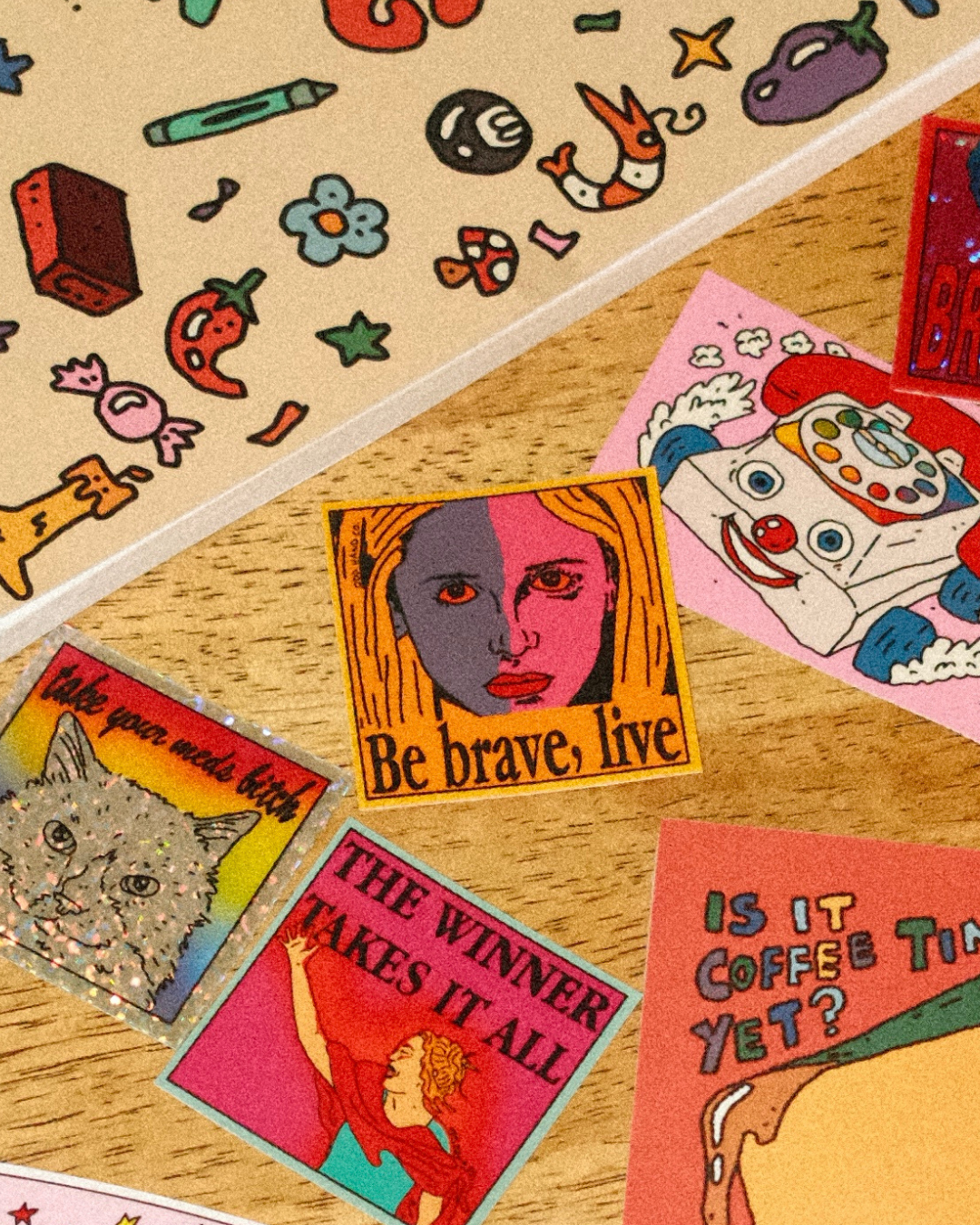 Be Brave, Live Square Sticker