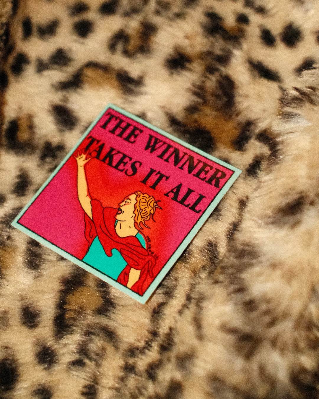 The Winner Takes It All Square Sticker