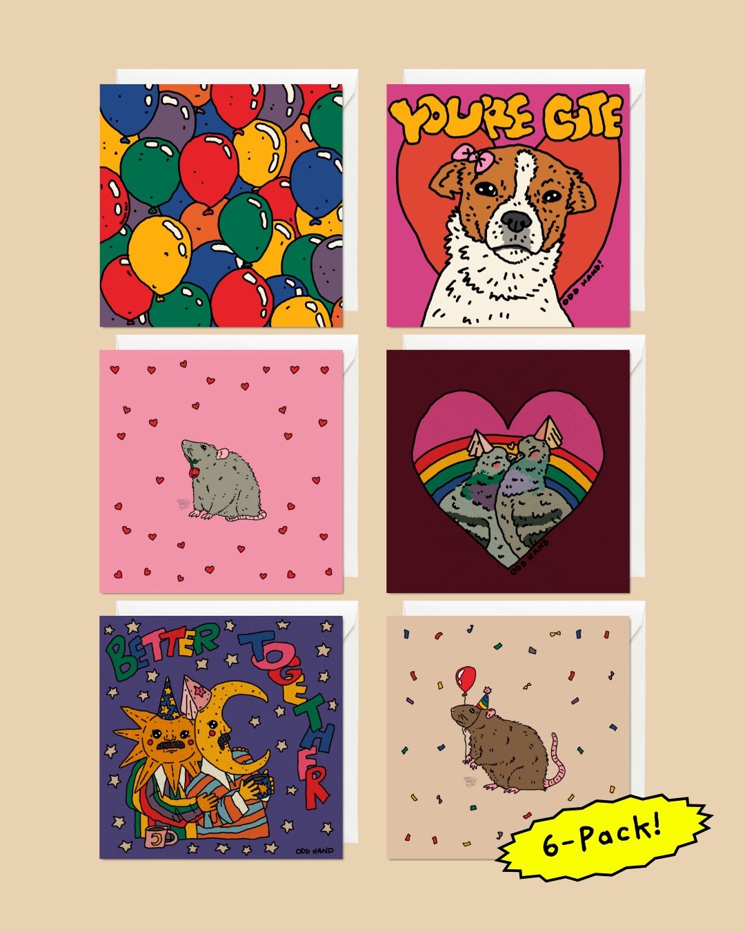 Greeting Card Pack (x6)