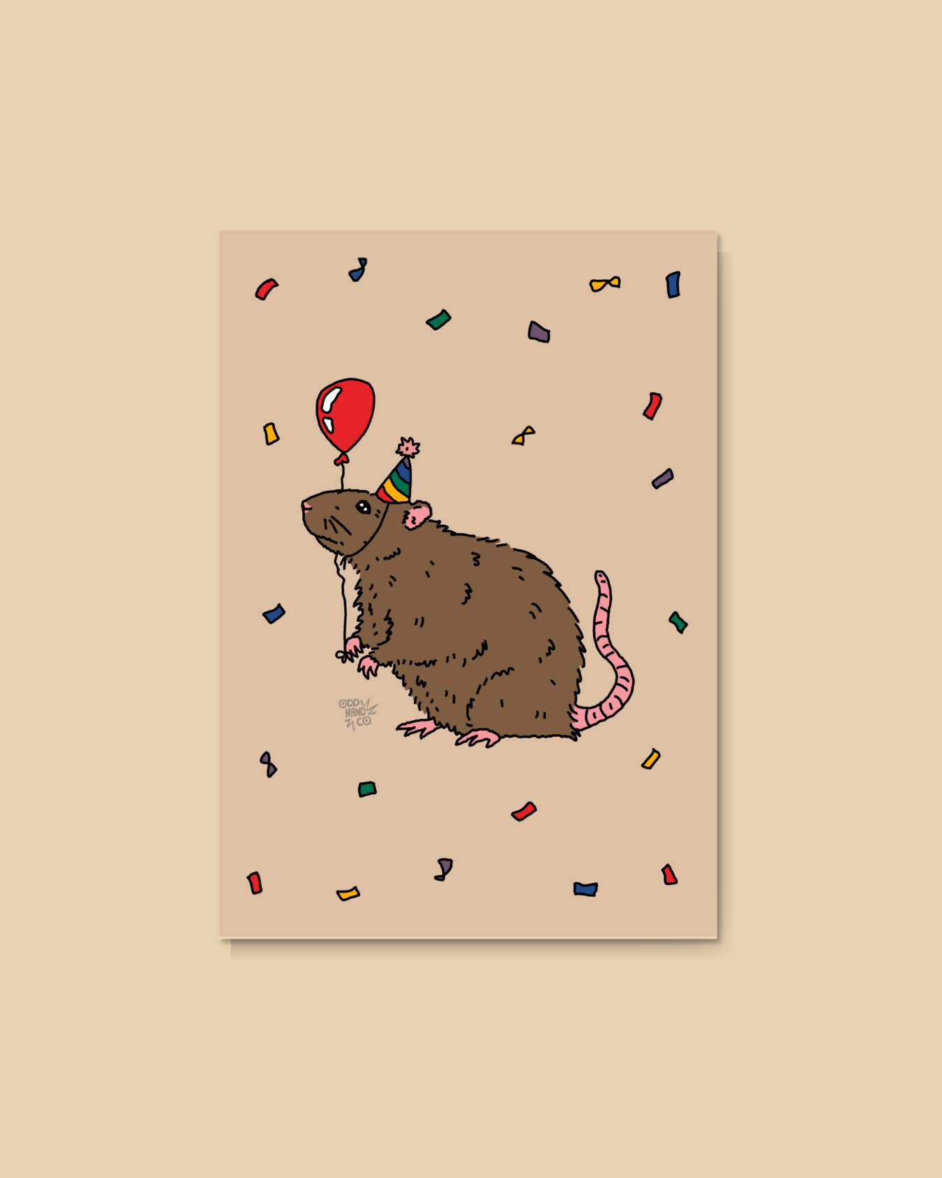 Rat Party Postcard