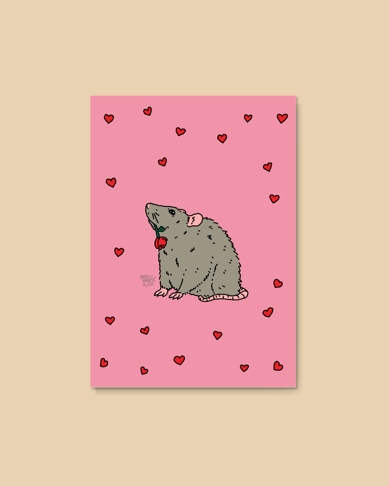 Rat Love Postcard