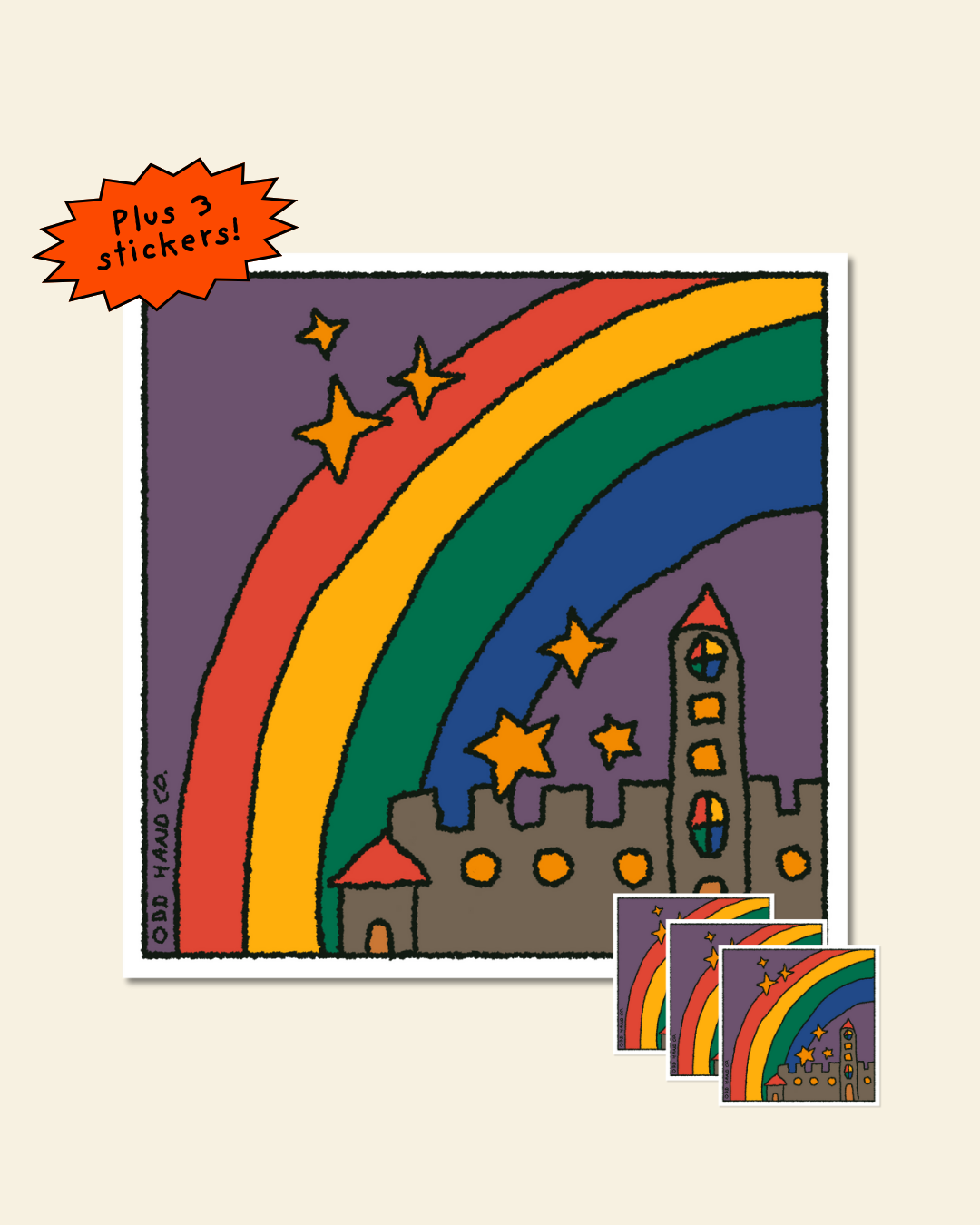 Rainbow Castle Print