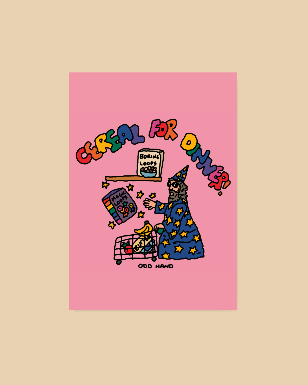 Cereal For Dinner Postcard