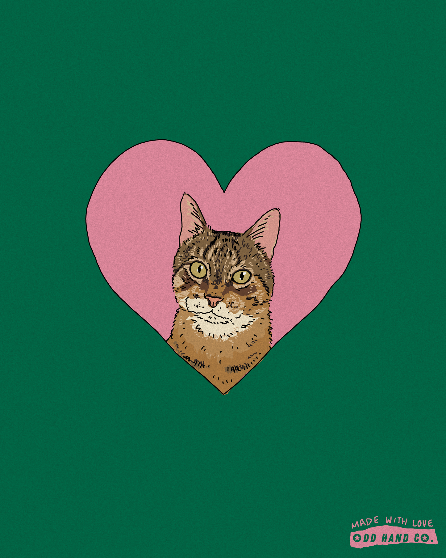 Custom Pet-In-A-Heart Portrait