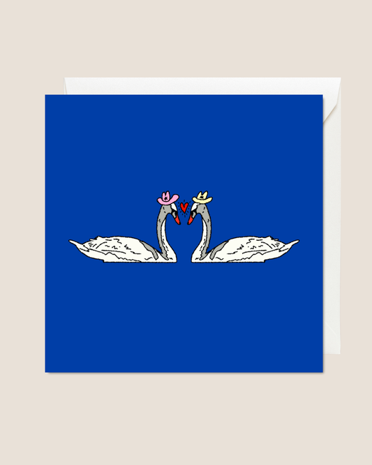 Cowboy Swan Card