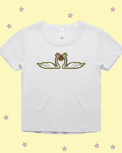 Cowboy Swan Organic Rib T-Shirt (By Rat Baby)