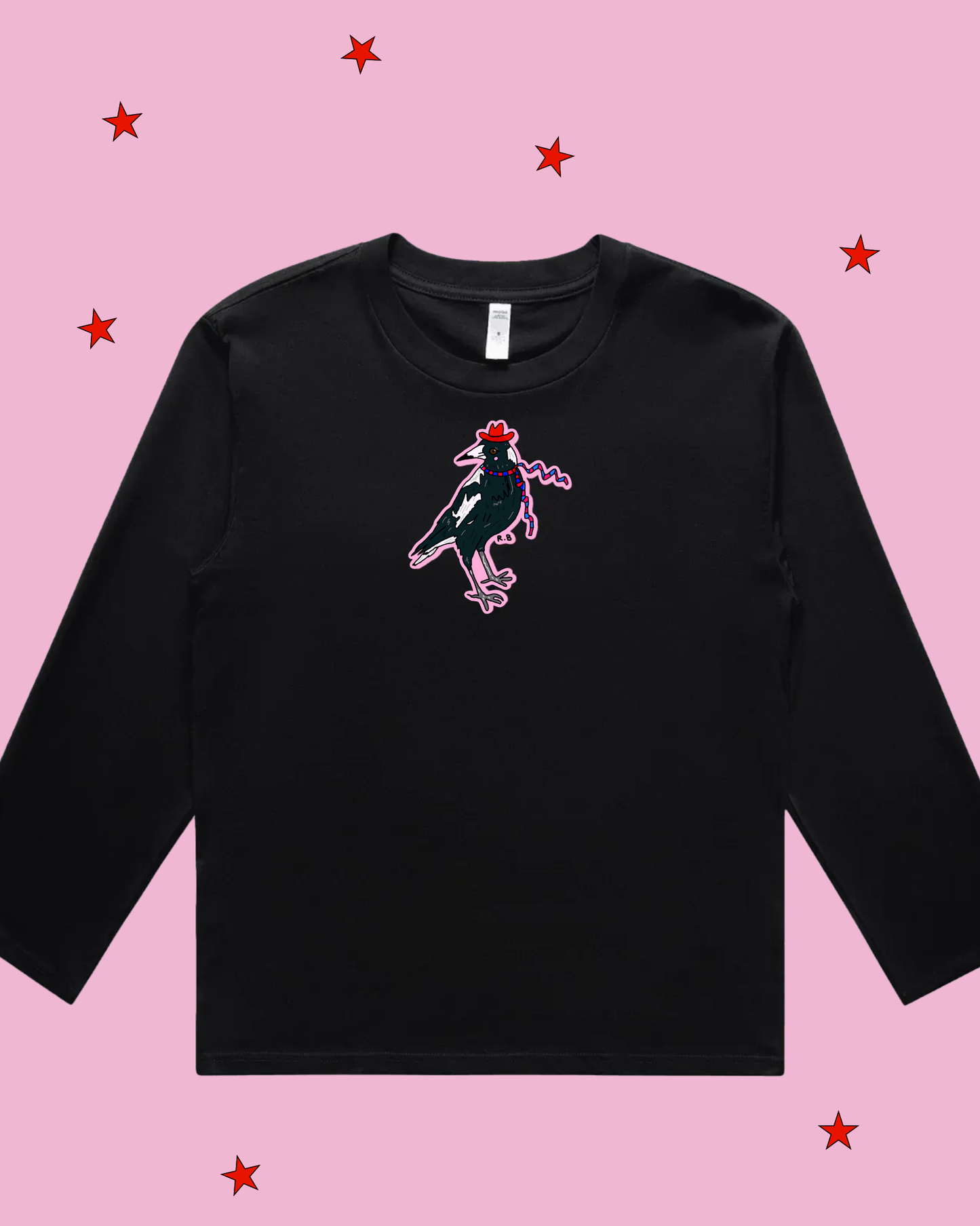 Magpie Long Sleeve T-Shirt (By Rat Baby)