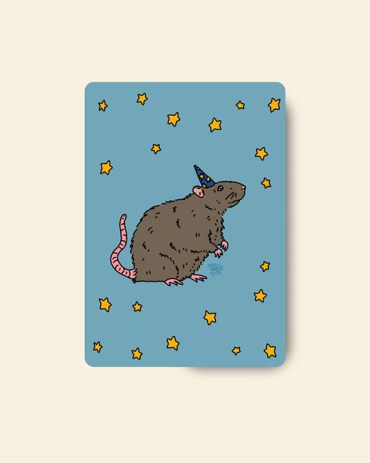Rat Wizard Postcard