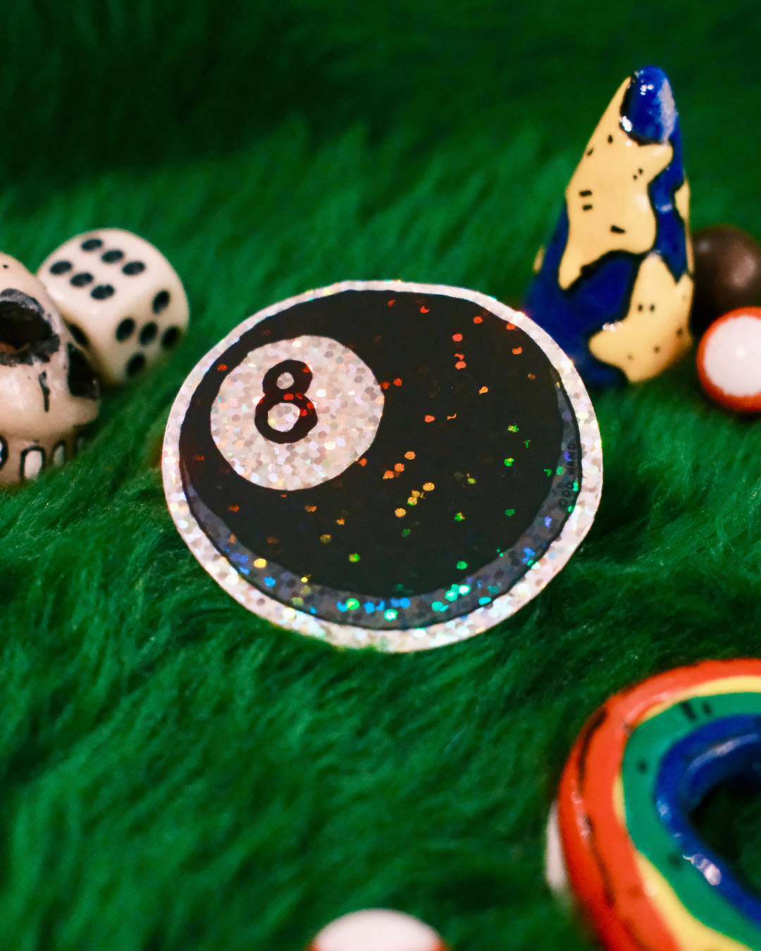 8 Ball Holographic Sticker