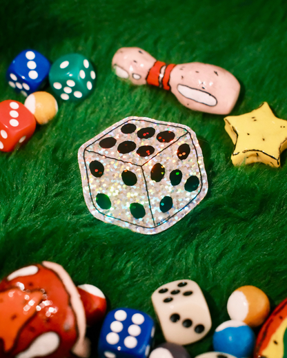 Dice Holographic Sticker