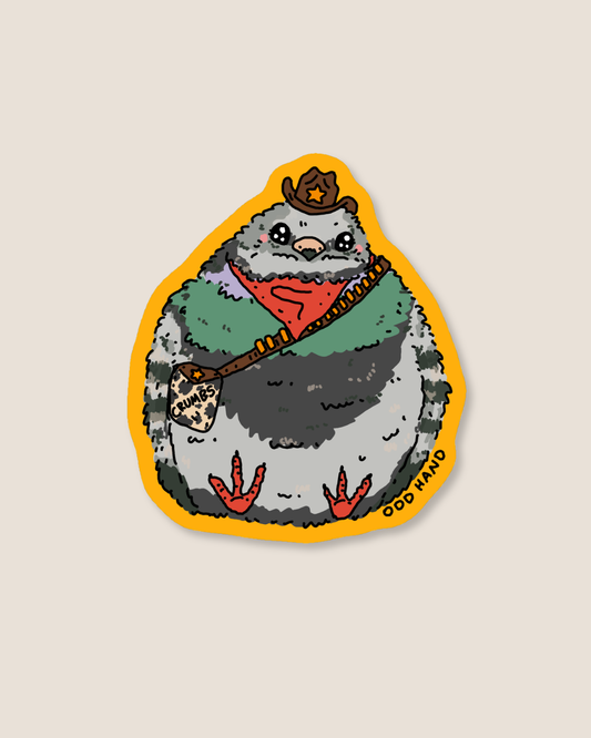 Cowboy Pigeon Sticker