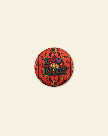 I Love Rugs Badge