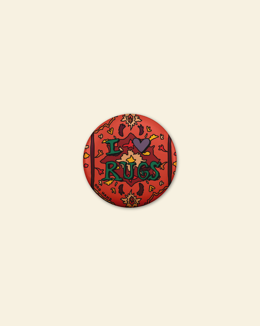 I Love Rugs Badge