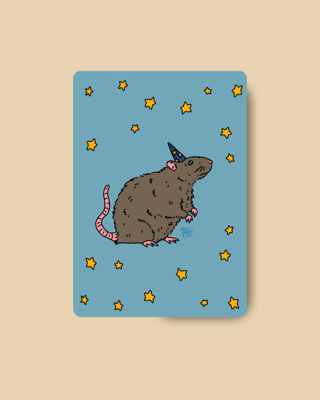 Rat Wizard Postcard