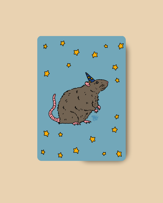 Rat Wizard Postcard