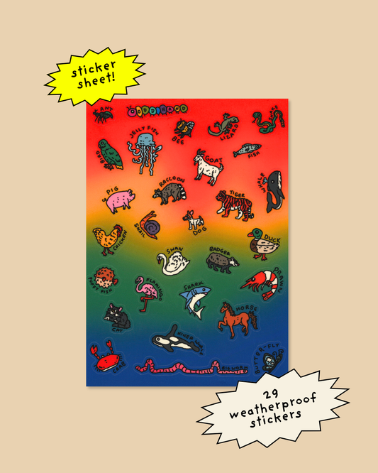 Silly Creatures Gloss Sticker Sheet