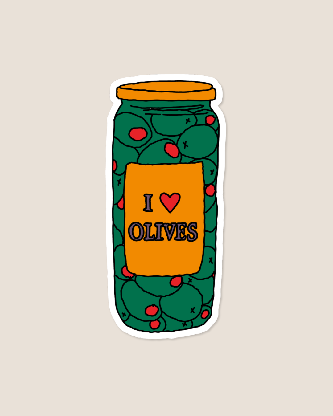 Olive Jar Sticker