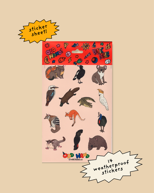 Aussie Animals Sticker Sheet