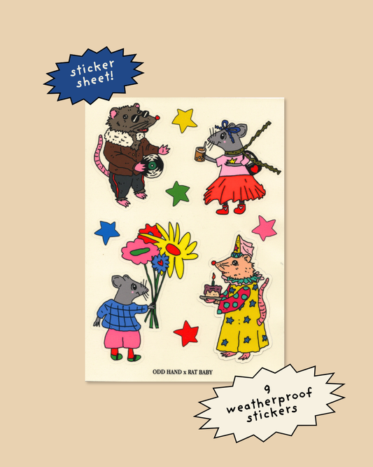 Fashion Rats Gloss Sticker Sheet (ODD HAND x Rat Baby)