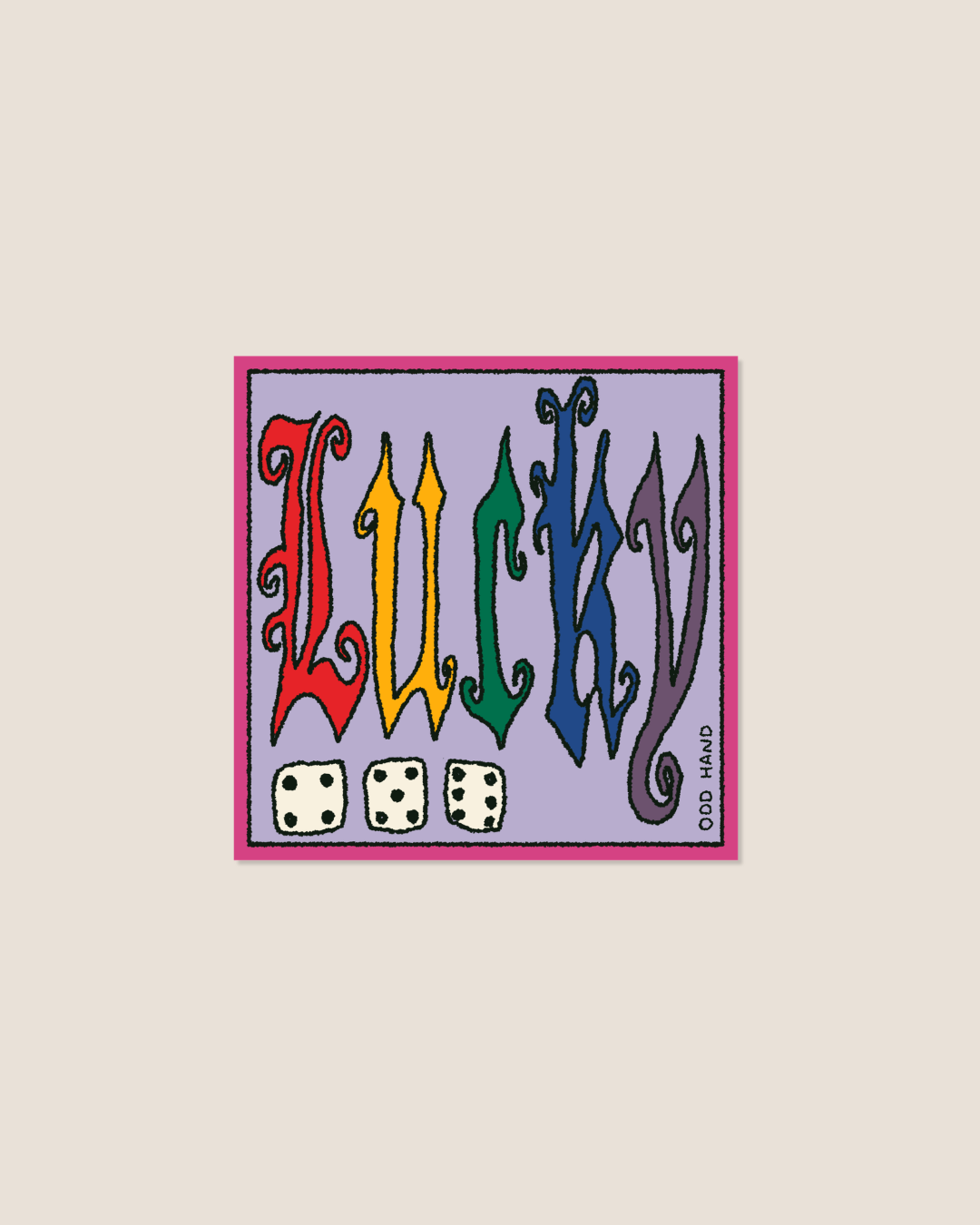 Lucky Square Sticker