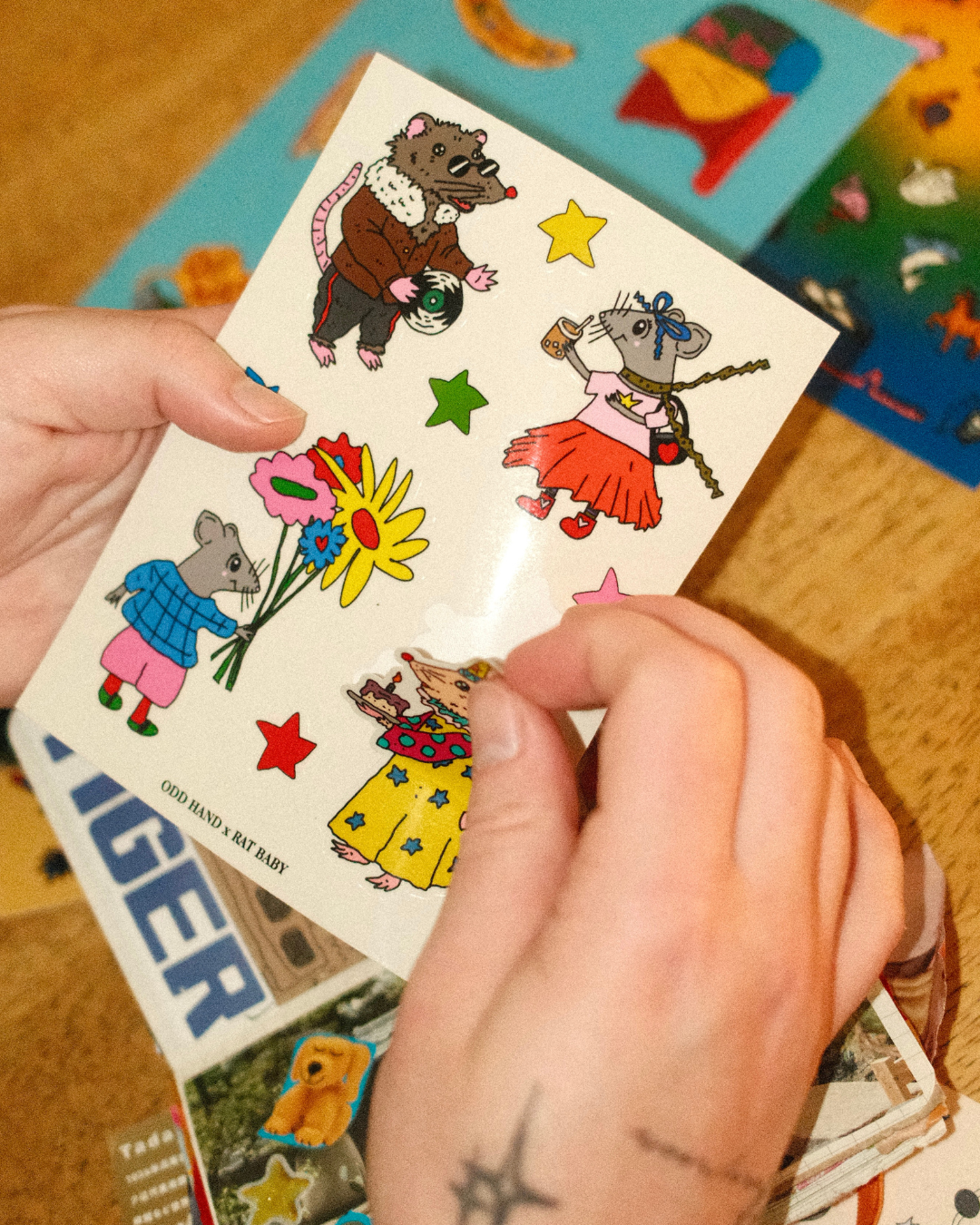 Fashion Rats Gloss Sticker Sheet (ODD HAND x Rat Baby)